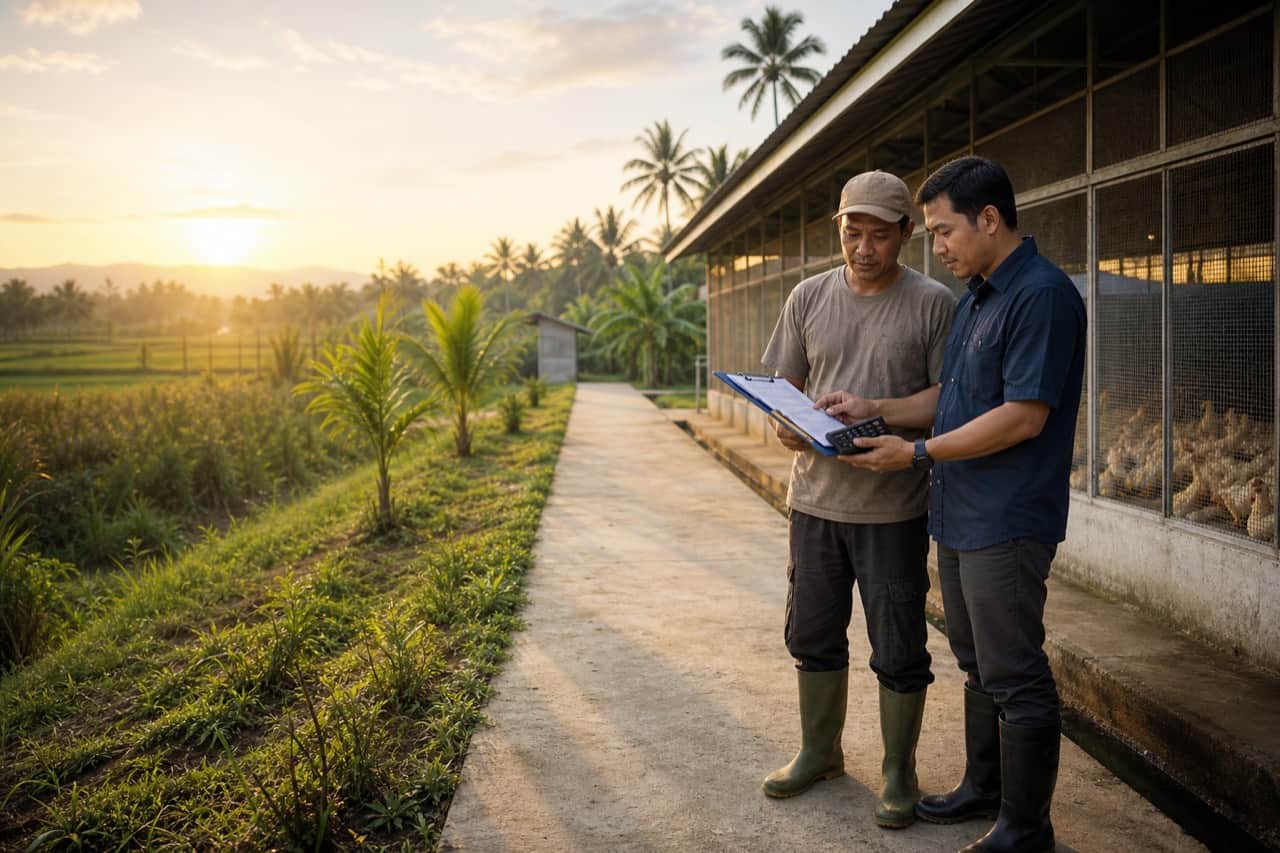Peternak dan PPL meninjau RHPP